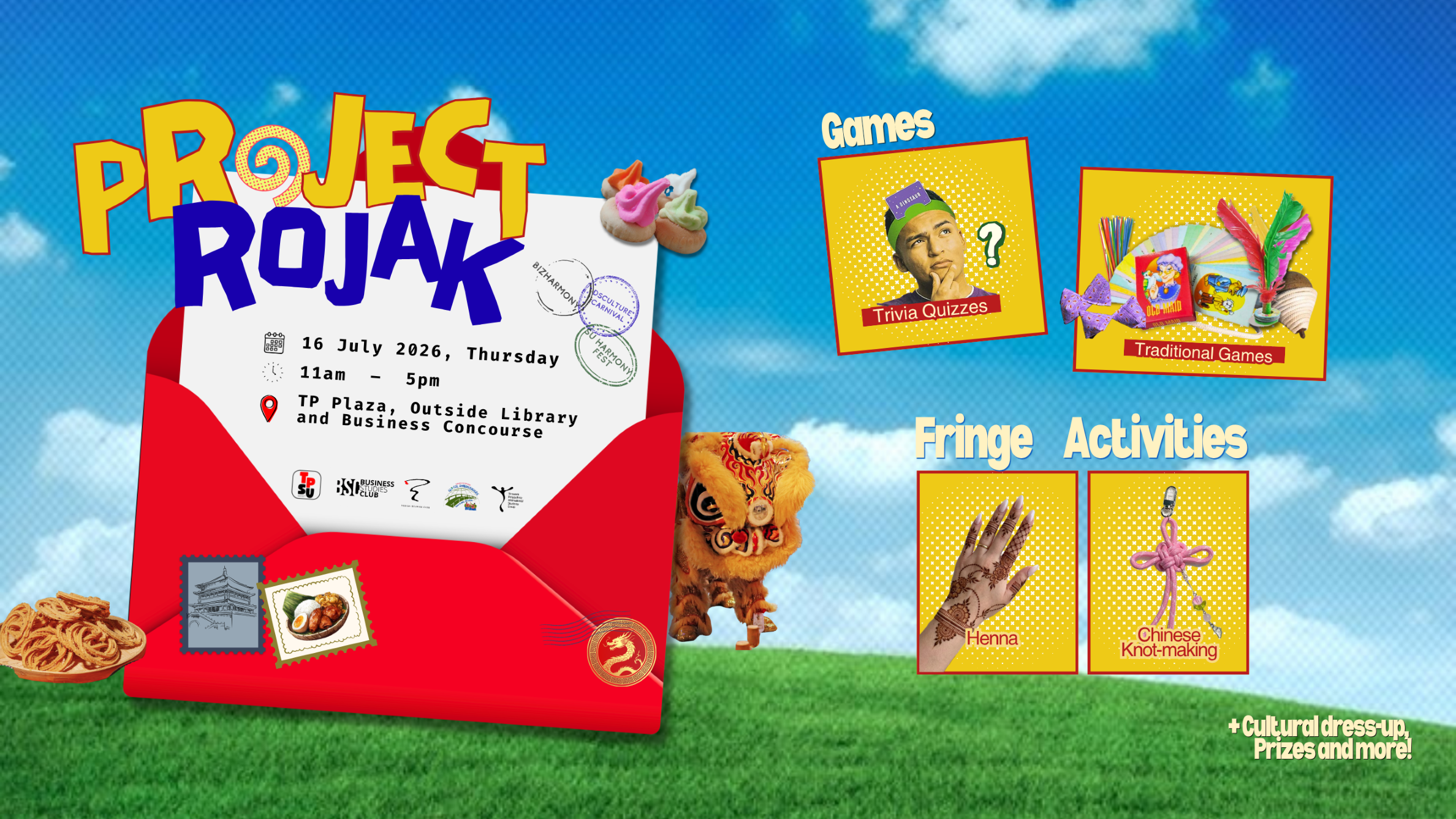 Project Rojak eDM with the event details, games and fringe activities
